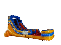 18' Lava Falls Single Lane Water Slide