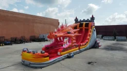 22' Dragons Reign Double Lane Water Slide