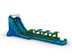 24' Blue Crush Double Lane Water Slide